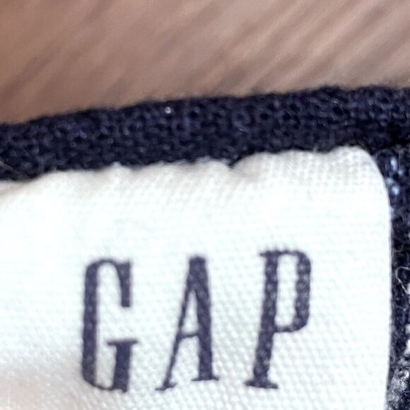 GAP Pull-on Linen Blend Navy Striped Shorts Size S - Picture 2 of 6